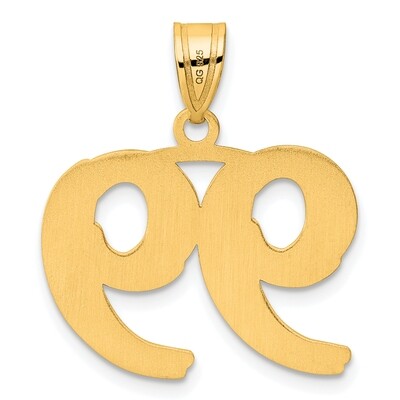 Number 99 Pendant 14k Gold Polished Etched AEN99, MPN: AEN99,