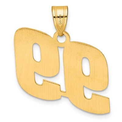 Block Number 99 Pendant 14k Gold Polished BN99, MPN: BN99, 196904078655