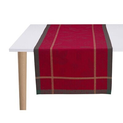 Le Jacquard Francais Runner Poesie D&#39;Hiver Red 50x200 99% Cotton 1% Lurex 20 x 79 Inch 27731, MPN: …