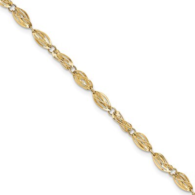 7.75 Inch Fancy Bracelet 14k Gold Polished SF2203-7.75, MPN: SF2203-7.75, 886774565262