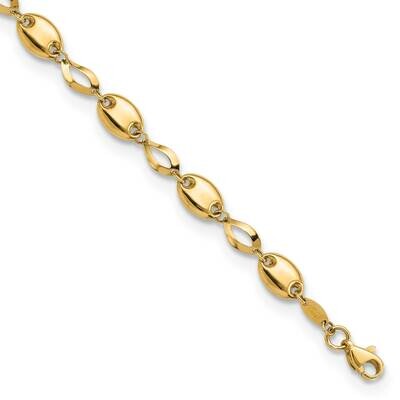 Fancy Link 7.75 Inch Bracelet 14k Gold Polished FB1936-7.75, MPN: FB1936-7.75, 883957813042