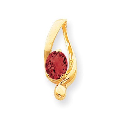 Garnet Checker slide 14k Gold 8x6mm Oval XS197GC, MPN: XS197GC, 883957270425