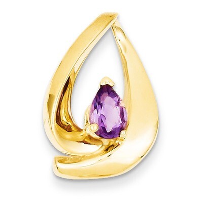7x5mm Pear Amethyst Slide 14k Gold XS195AM, MPN: XS195AM, 883957011530