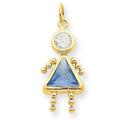 March Girl Birthstone Charm 14k Gold XCK160, MPN: XCK160, 716838170500