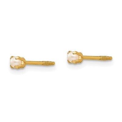 Baby Fresh Water Cultured Pearl Earrings - 14k Gold SE555 by Madi K, MPN: SE555, 27657223620