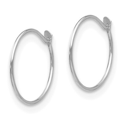 Small Baby Endless Hoop Earrings - 14k White Gold SE337 by Madi K, MPN: SE337, 27657365429