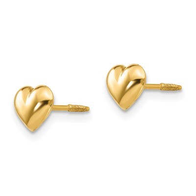 Small Baby Puffed Heart Earrings - 14k Gold SE434 by Madi K, MPN: SE434, 27657280081