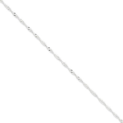 16 Inch 2mm Singapore Chain Sterling Silver QFC99-16, MPN: QFC99-16, 883957944920