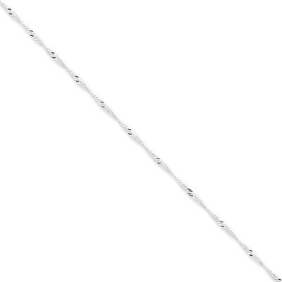 16 Inch 1.75mm Singapore Chain Sterling Silver QFC98-16, MPN: QFC98-16, 883957944906
