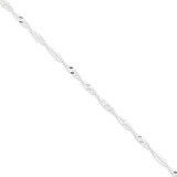 7 Inch 3.00mm Singapore Chain Sterling Silver QFC70-7, MPN: QFC70-7, 883957943961