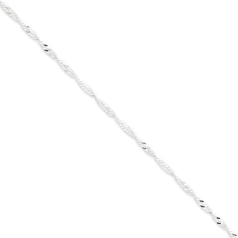 20 Inch 2.25mm Singapore Chain Sterling Silver QFC69-20, MPN: QFC69-20, 883957943886