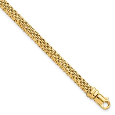 Fancy Mesh Bracelet 14k Gold Polished FB1967-7.5, MPN: FB1967-7.5, 883957811482