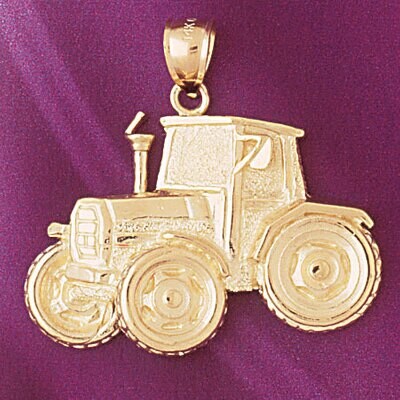Dazzlers Jewelry Tractor Pendant Necklace Charm Bracelet in Yellow, White or Rose Gold 4307, MPN: D…