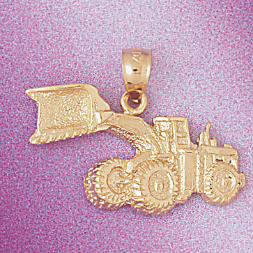 Dazzlers Jewelry Tractor Pendant Necklace Charm Bracelet in Yellow, White or Rose Gold 4300, MPN: D…
