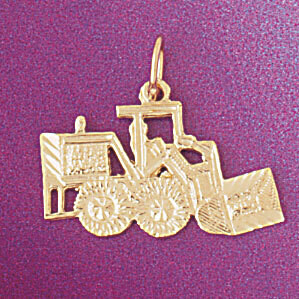 Dazzlers Jewelry Tractor Pendant Necklace Charm Bracelet in Yellow, White or Rose Gold 4299, MPN: D…