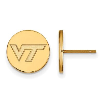 Virginia Tech Small Disc Earring Gold-plated Silver GP037VTE, MPN: GP037VTE, 886774939155