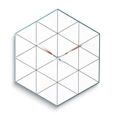 Blue Hexagon Wire Wall Clock GM25199, MPN: GM25199, 788089161460