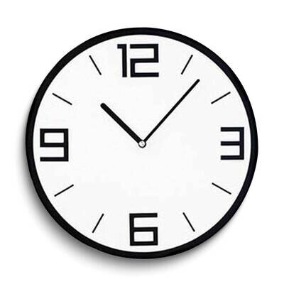 White with Black Numbers Wall Clock GM25192, MPN: GM25192, 788089173265
