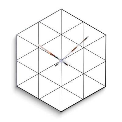 Black Hexagon Wire Wall Clock GM25197, MPN: GM25197, 788089161446