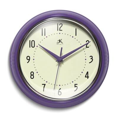 Purple Retro Metal Wall Clock GM25011, MPN: GM25011, 731742109439