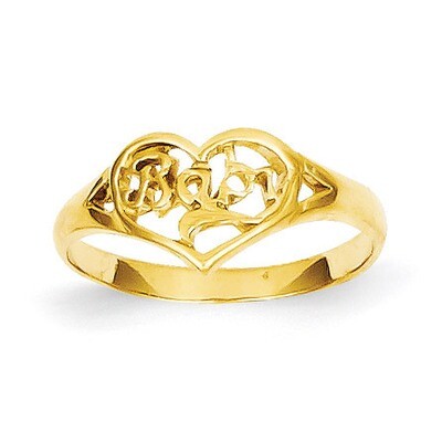 Baby Cut-out Heart Ring 14k Gold R527, MPN: R527, 637218001880
