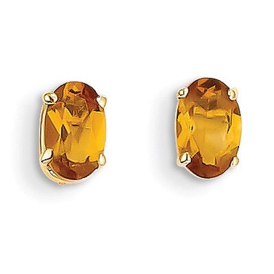 Citrine Earrings - November 14k Gold XBE23, MPN: XBE23, 883957335650