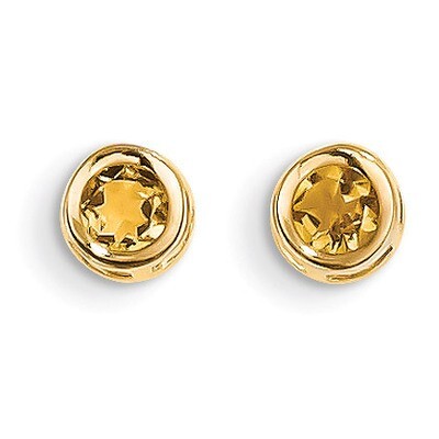 Citrine Earrings - November 14k Gold XBE11, MPN: XBE11, 883957335674
