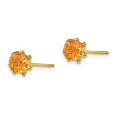 5mm Citrine November Earrings - 14k Gold SE181 by Madi K, MPN: SE181, 886774997681