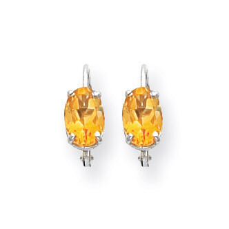 7x5mm Citrine Earrings 14k White Gold XLB115WCI, MPN: XLB115WCI, 883957129037