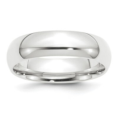 6mm Half-Round Comfort Fit Lightweight Band Platinum PLWCF060 Engravable, MPN: PLWCF060, 8867742753…