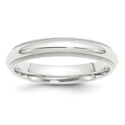 4mm Comfort-Fit Milgrain Platinum PMCF040 Engravable, MPN: PMCF040, 886774276465