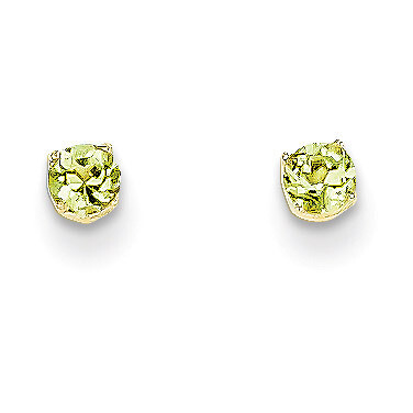 3mm August/Peridot Post Earrings 14k Gold XBE44, MPN: XBE44, 883957217345