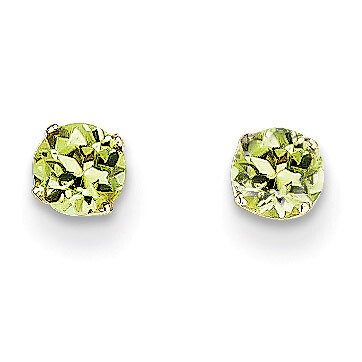 4mm August/Peridot Post Earrings 14k Gold XBE56, MPN: XBE56, 883957087030