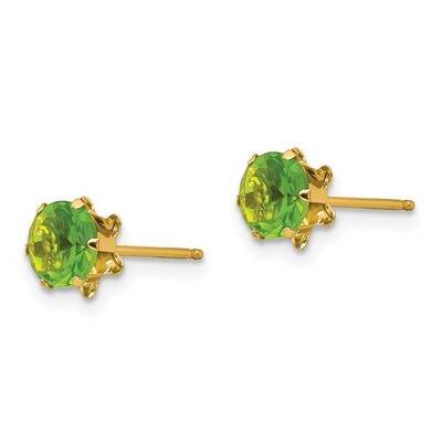 5mm Peridot August Earrings - 14k Gold SE178 by Madi K, MPN: SE178, 886774997650
