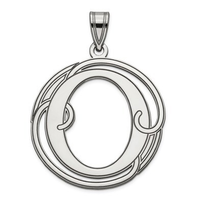 Script Initial O Charm Sterling Silver Fancy  QC8999O, MPN: QC8999O, 191101458620