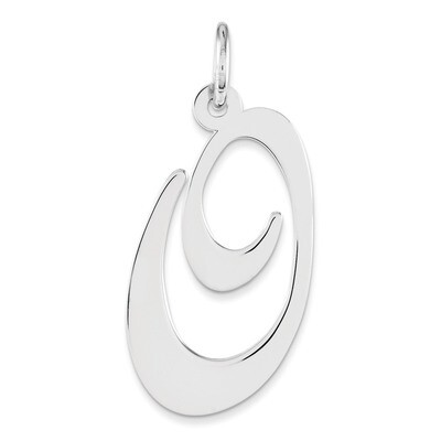 Script Initial O Charm Sterling Silver Fancy QC5090O, MPN: QC5090O, 883957432274