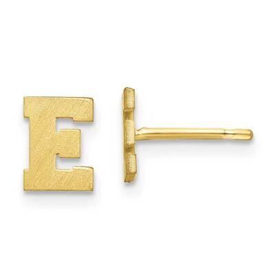 Initial Letter E Post Earrings 10k Gold Brushed 10XNE45Y/E, MPN: 10XNE45Y/E,