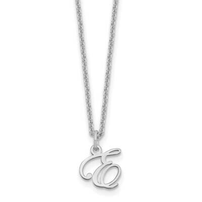 Letter E Initial Necklace 10k White Gold 10XNA756W/E, MPN: 10XNA756W/E,