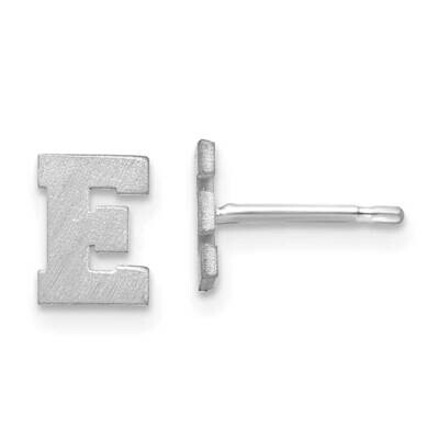 Initial Letter E Post Earrings 10k White Gold Brushed 10XNE45W/E, MPN: 10XNE45W/E,