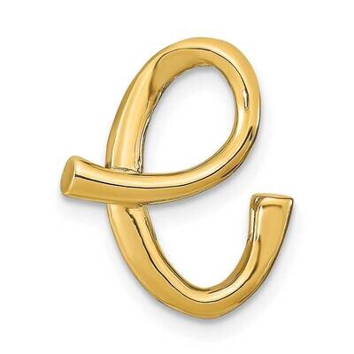 Letter E Initial Slide 14k Gold Polished K6425E, MPN: K6425E, 63721809987