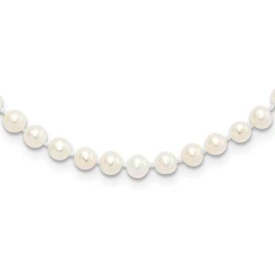 4-5mm White Cultured Freshwater Pearl Necklace Sterling Silver Rhodium-plated QH5311-20, MPN: QH531…