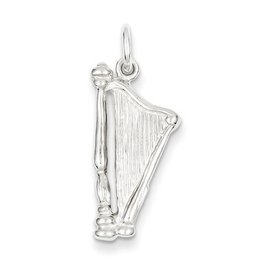 Harp Charm Sterling Silver QC785, MPN: QC785, 883957976235