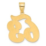 Script Number 63 Pendant 14k Gold Polished SCN63, MPN: SCN63, 196904078150