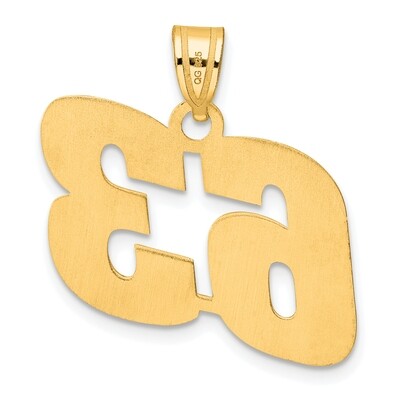 Block Number 63 Pendant 14k Gold Polished BN63, MPN: BN63, 196904079010