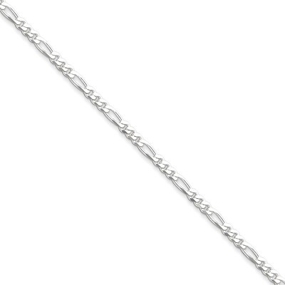 24 Inch 4mm Figaro Chain Sterling Silver QFG100-24, MPN: QFG100-24, 883957083971