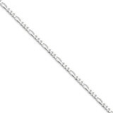 18 Inch 4mm Figaro Chain Sterling Silver QFG100-18, MPN: QFG100-18, 883957083858