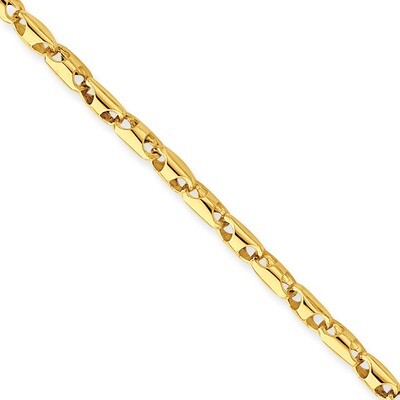 3mm Fancy Link Necklace 20 Inch 14k Gold LK749-20, MPN: LK749-20, 883957317120