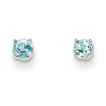 3mm March Aquamarine Post Earrings 14k Gold XBE39, MPN: XBE39, 883957217291
