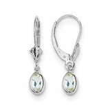 Aquamarine March Earrings 14k white Gold 6x4mm Oval XBE291, MPN: XBE291, 191101433726