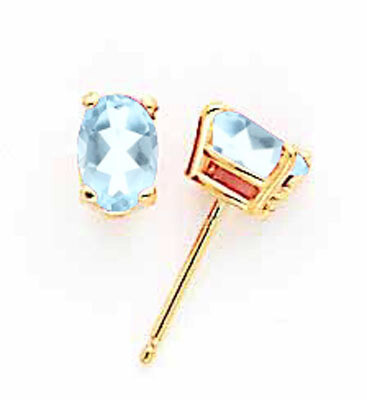 Aquamarine Post Earrings 14k Gold XE86AQ-B, MPN: XE86AQ-B, 883957336527